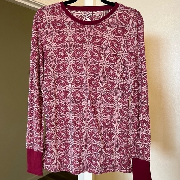 Lucky Brand Long Sleeve Boho Top Thermal - Picture 1 of 3